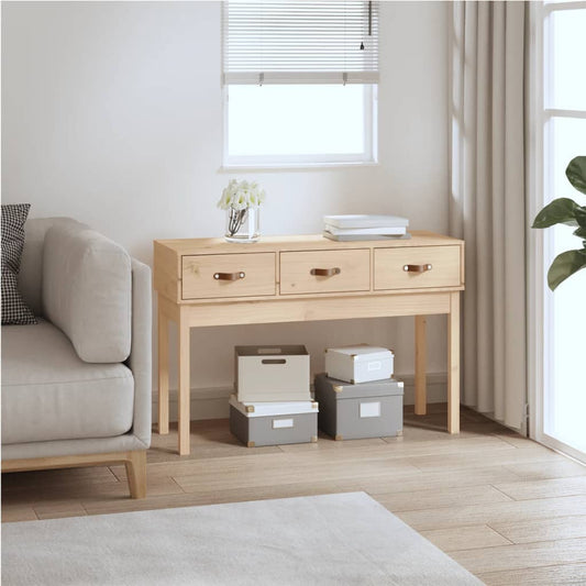 Tavolo Consolle 114x40x75 cm in Legno Massello di Pino - homemem39