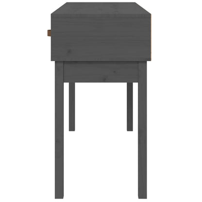 Tavolo Consolle Grigio 114x40x75 cm in Legno Massello di Pino - homemem39
