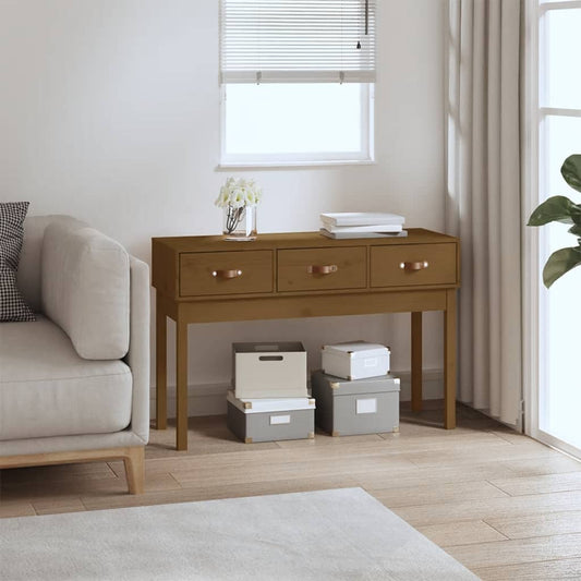 Tavolo Consolle Ambra 114x40x75 cm in Legno Massello di Pino - homemem39