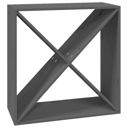 Portabottiglie Grigio 62x25x62 cm in Legno Massello di Pino - homemem39