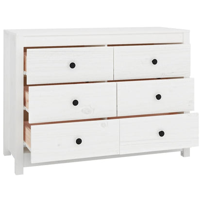 Armadietto Bianco 100x40x72 cm in Legno Massello di Pino | homemem39