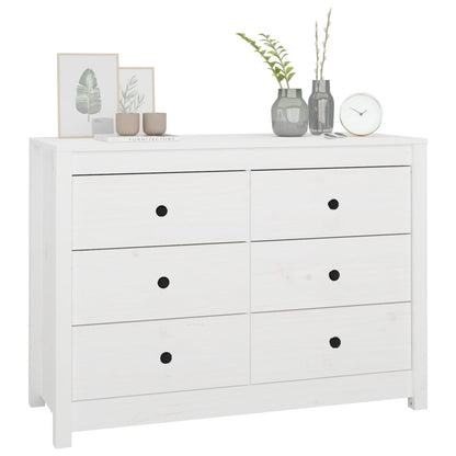 Armadietto Bianco 100x40x72 cm in Legno Massello di Pino | homemem39