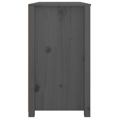 Armadietto Grigio 100x40x72 cm in Legno Massello di Pino