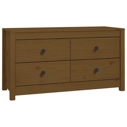 Armadietto Marrone Ambra 100x40x54 cm in Legno Massello di Pino - homemem39
