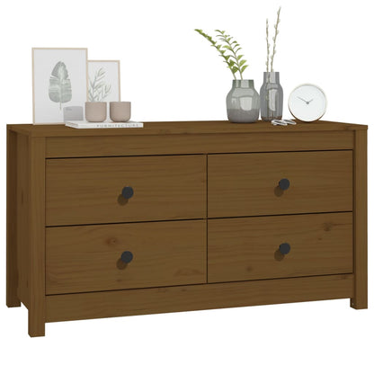 Armadietto Marrone Ambra 100x40x54 cm in Legno Massello di Pino - homemem39