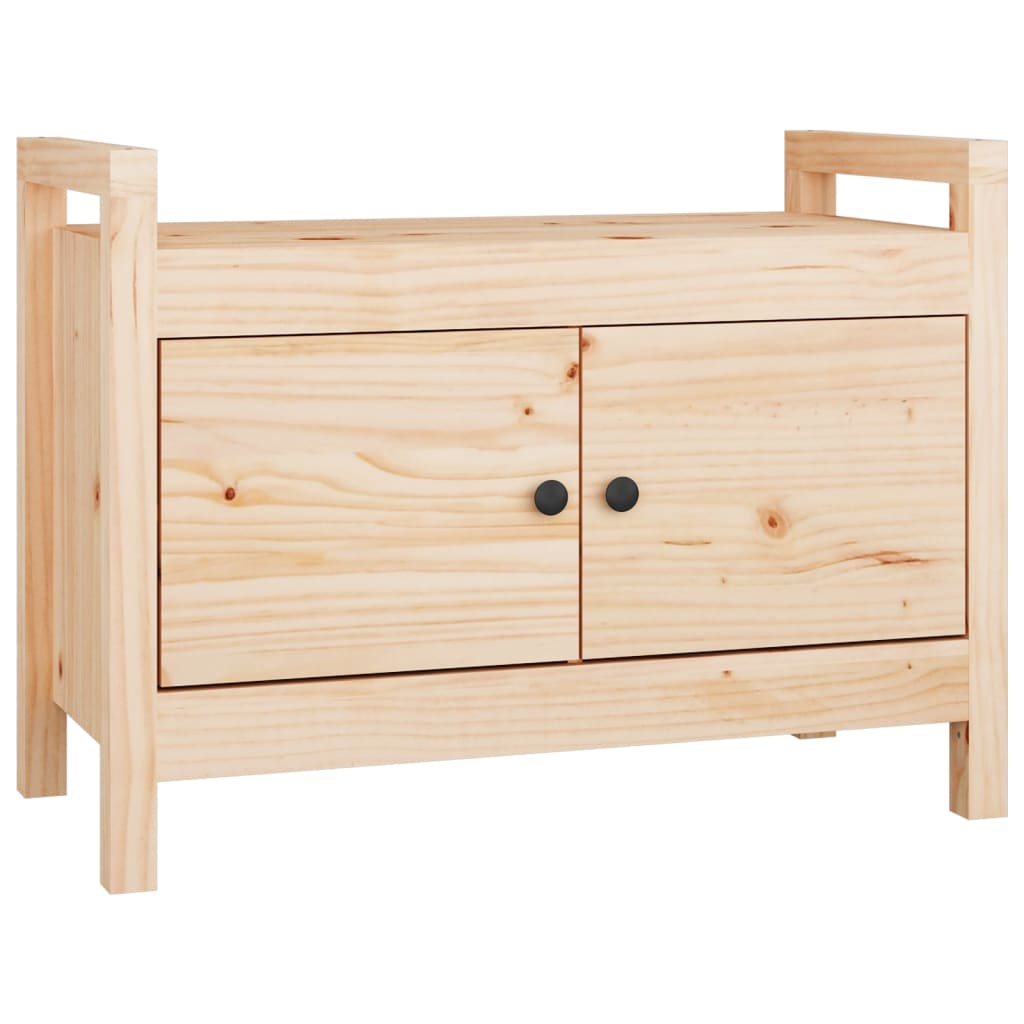 Panca da Ingresso 80x40x60 cm in Legno Massello di Pino | homemem39