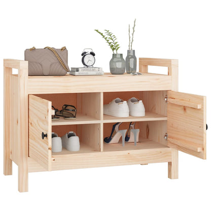 Panca da Ingresso 80x40x60 cm in Legno Massello di Pino | homemem39