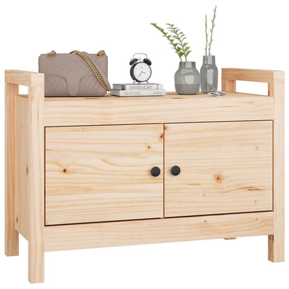 Panca da Ingresso 80x40x60 cm in Legno Massello di Pino | homemem39
