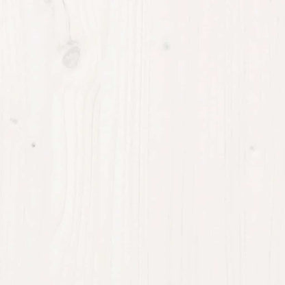 Panca da Ingresso Bianca 80x40x60 cm in Legno Massello di Pino