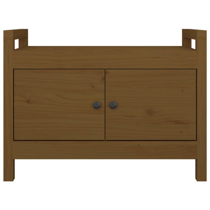 Panca da Ingresso Ambra 80x40x60 cm in Legno Massello di Pino - homemem39