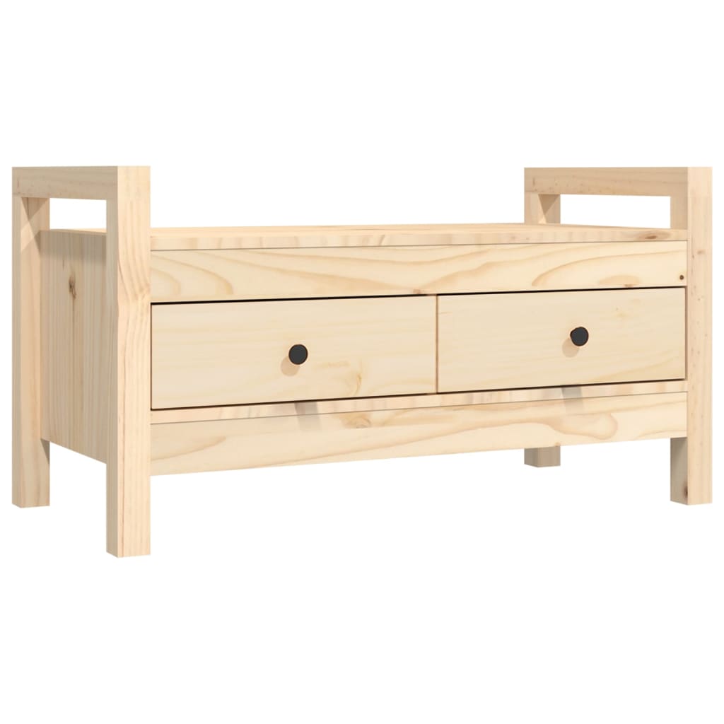 Panca da Ingresso 80x40x43 cm in Legno Massello di Pino | homemem39