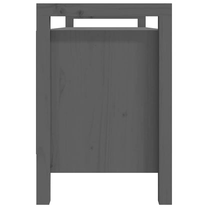 Panca da Ingresso Grigia 110x40x60 cm in Legno Massello di Pino | homemem39