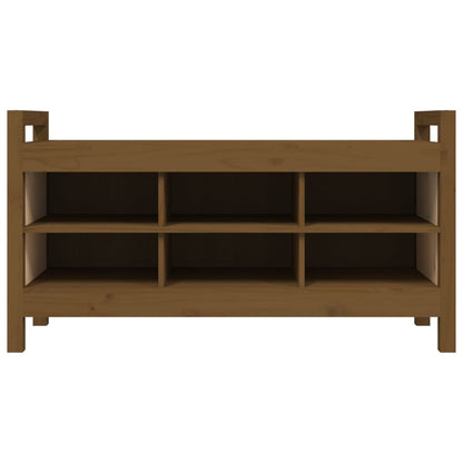 Panca da Ingresso Ambra 110x40x60 cm in Legno Massello di Pino - homemem39