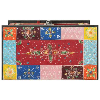 Credenza Dipinta Mano con Ante 53x30x75 cm Legno Massello Mango - homemem39