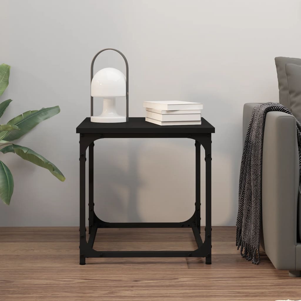Tavolino Nero 40x40x40 cm in Legno Multistrato | homemem39