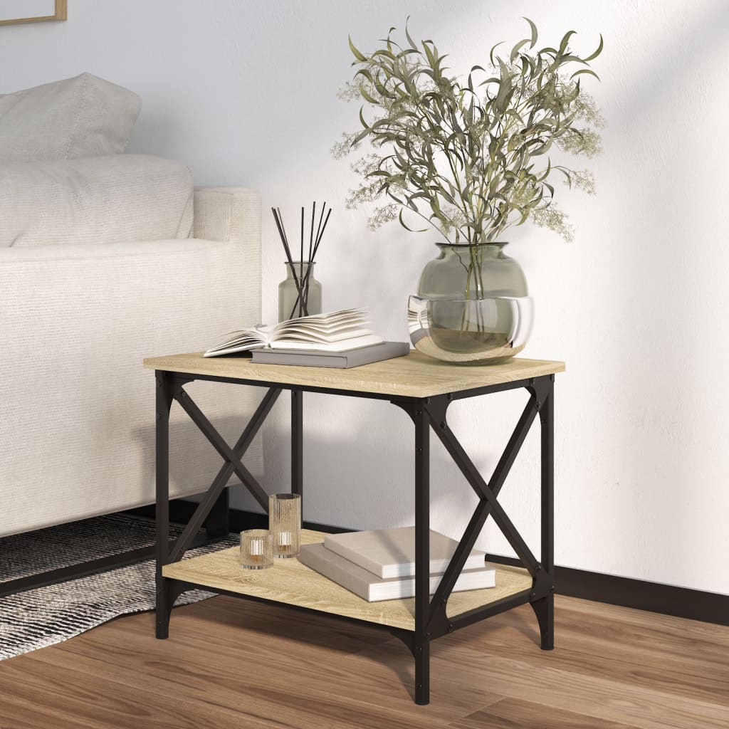 Tavolino Rovere Sonoma 55x38x45 cm in Legno Multistrato | homemem39