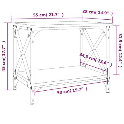 Tavolino Rovere Sonoma 55x38x45 cm in Legno Multistrato | homemem39