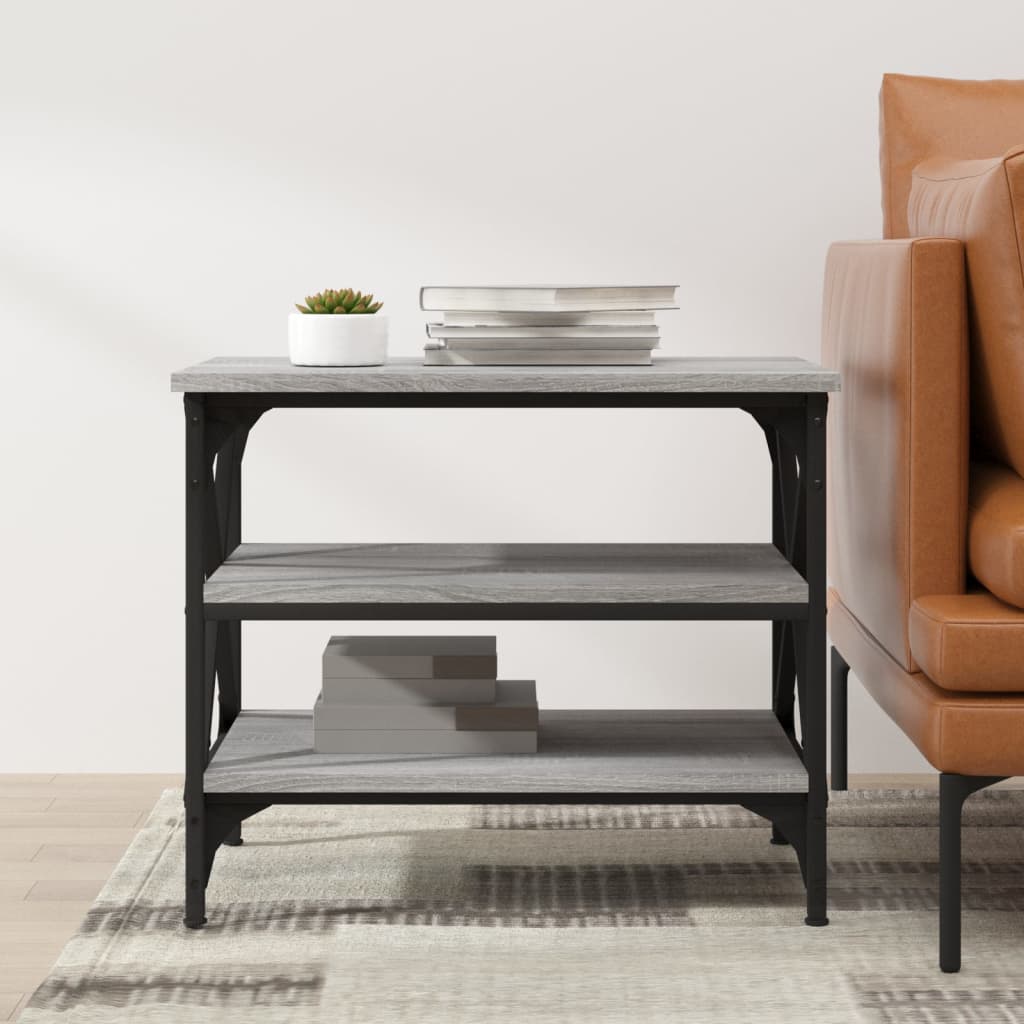 Tavolino Grigio Sonoma 55x38x45 cm in Legno Multistrato | homemem39