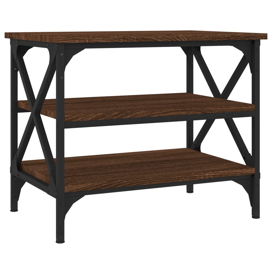 Tavolino Rovere Marrone 55x38x45 cm in Legno Multistrato | homemem39