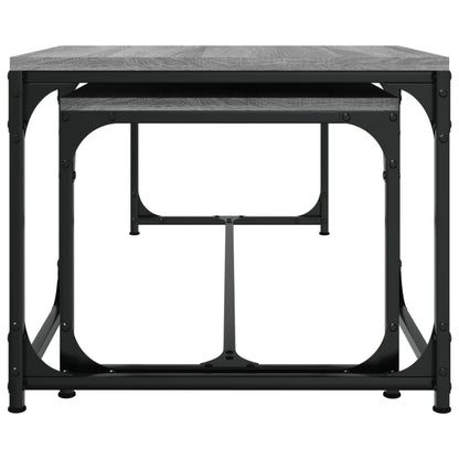 Tavolini da Salotto 2 pz Grigio Sonoma in Legno Multistrato | homemem39
