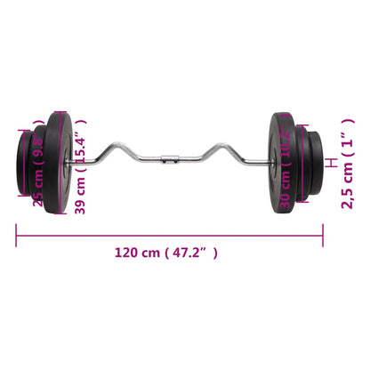Bilanciere Curvo con Dischi 60 kg | homemem39