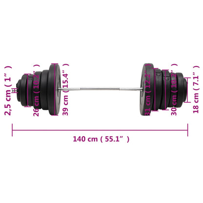 Bilanciere con Dischi 90 kg | homemem39