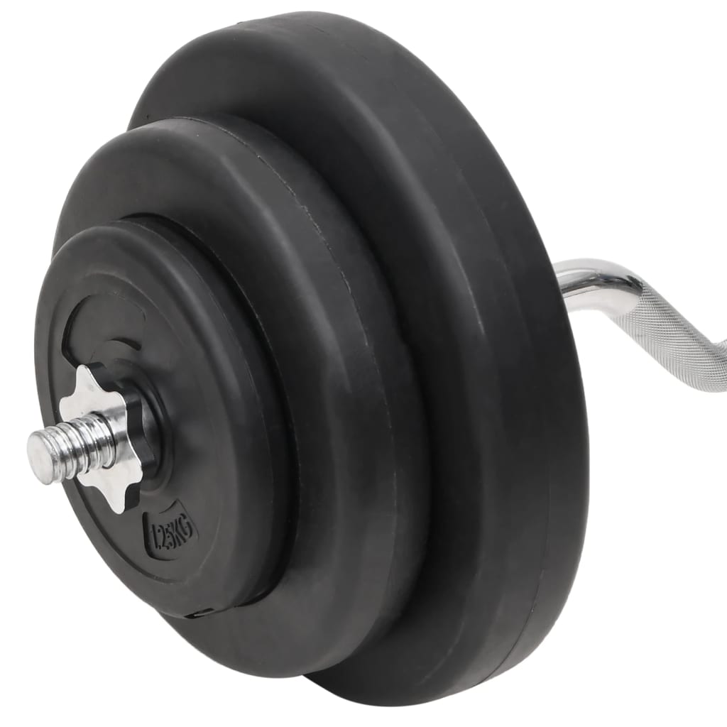 Set Bilanciere Curl e Manubri con Dischi 60 kg | homemem39