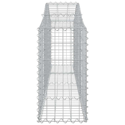 Cesti Gabbioni ad Arco 2 pz 200x30x60/80 cm Ferro Zincato