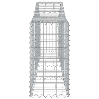 Cesti Gabbioni ad Arco 3 pz 200x30x60/80 cm Ferro Zincato