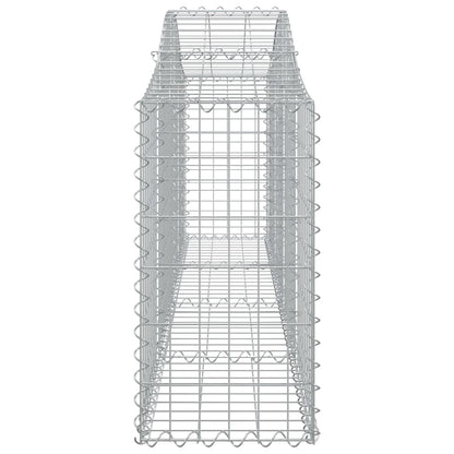 Cesti Gabbioni ad Arco 6 pz 200x30x60/80 cm Ferro Zincato