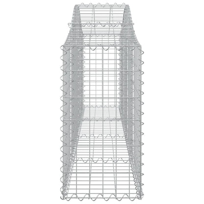 Cesti Gabbioni ad Arco 11 pz 200x30x60/80 cm Ferro Zincato