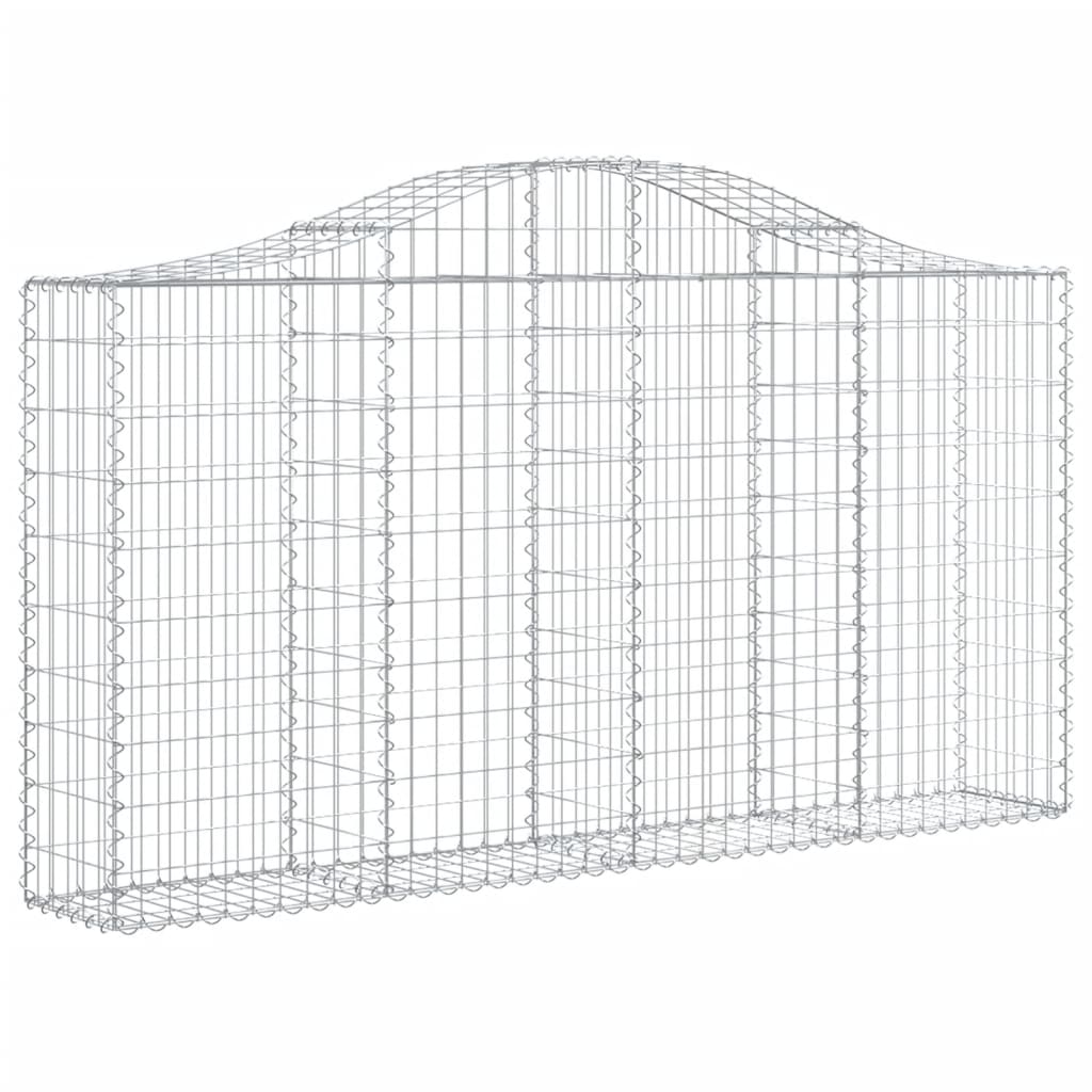 Cesti Gabbioni ad Arco 4 pz 200x30x100/120 cm Ferro Zincato - homemem39