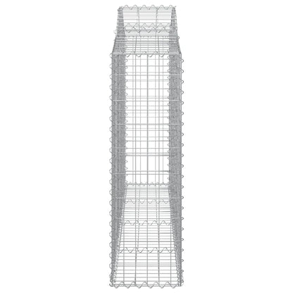 Cesti Gabbioni ad Arco 5 pz 200x30x100/120 cm Ferro Zincato - homemem39