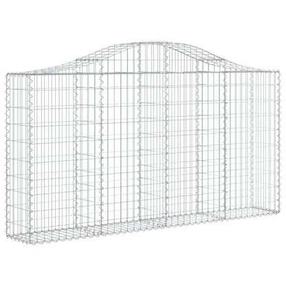 Cesti Gabbioni ad Arco 8 pz 200x30x100/120 cm Ferro Zincato - homemem39