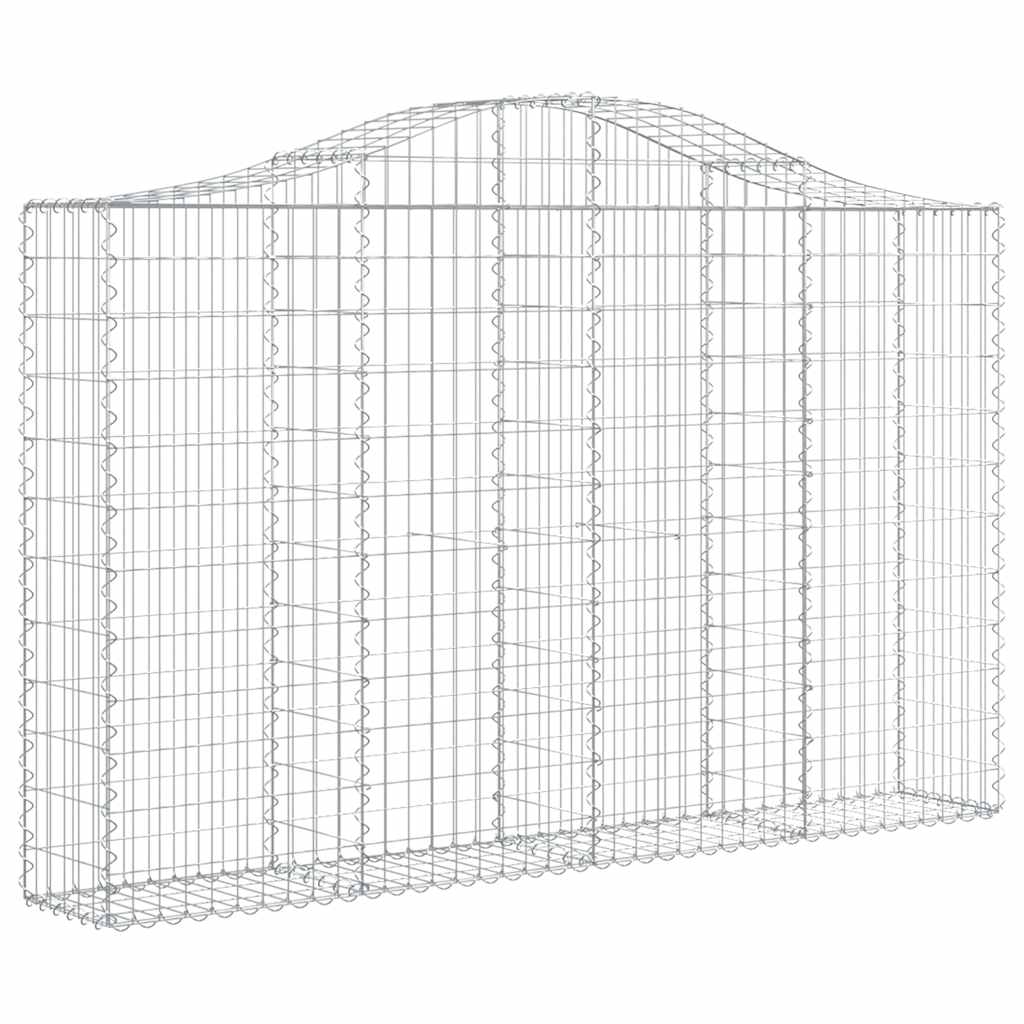 Cesti Gabbioni ad Arco 2 pz 200x30x120/140 cm Ferro Zincato | homemem39