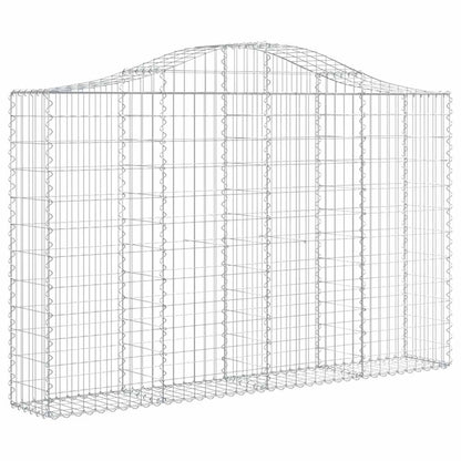Cesti Gabbioni ad Arco 2 pz 200x30x120/140 cm Ferro Zincato | homemem39