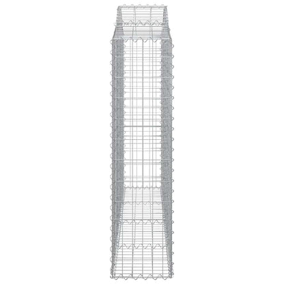 Cesti Gabbioni ad Arco 2 pz 200x30x120/140 cm Ferro Zincato | homemem39