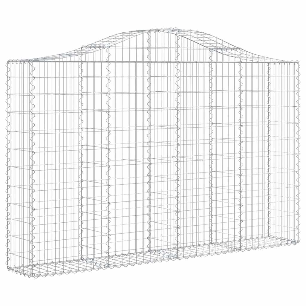Cesti Gabbioni ad Arco 3 pz 200x30x120/140 cm Ferro Zincato | homemem39