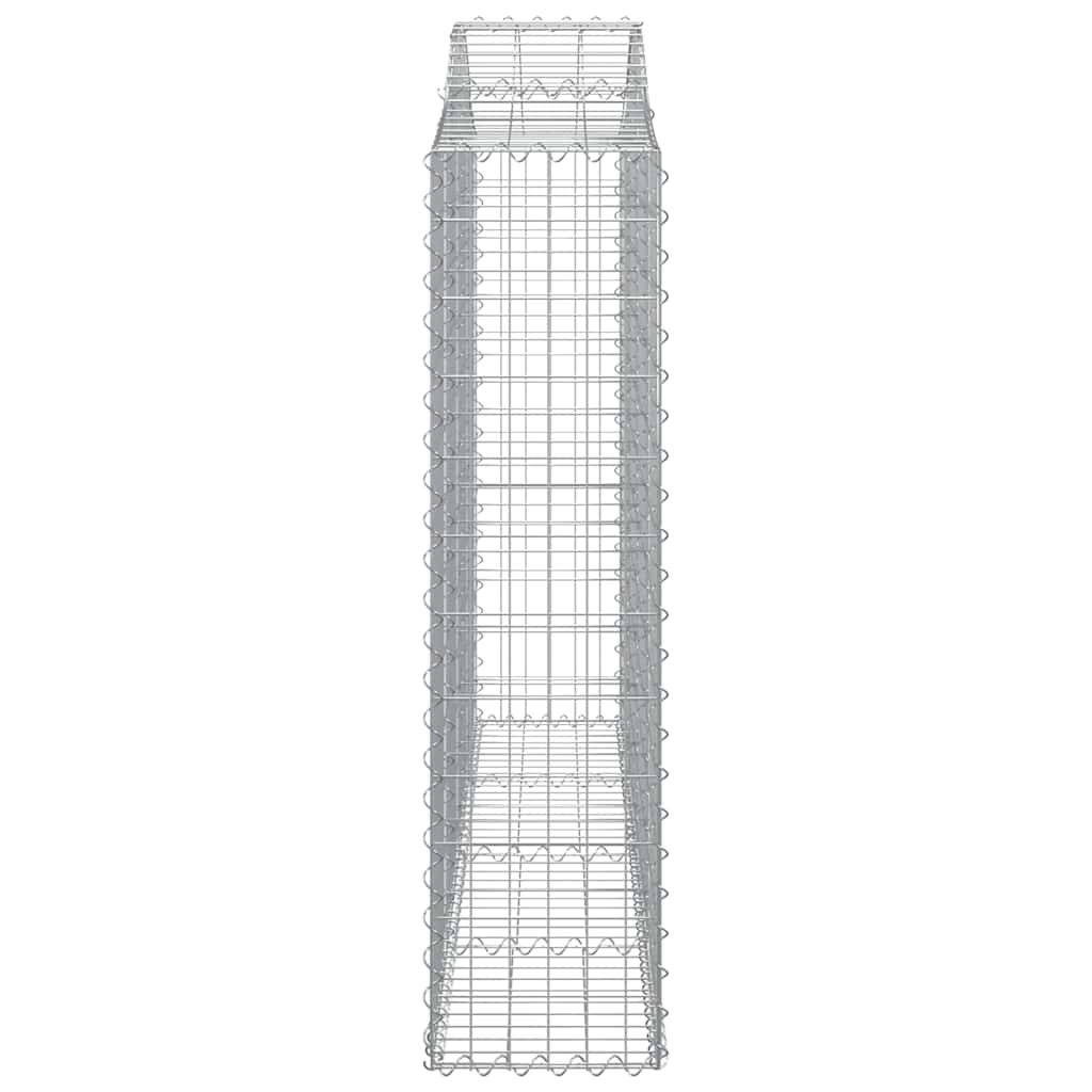 Cesti Gabbioni ad Arco 3 pz 200x30x120/140 cm Ferro Zincato | homemem39