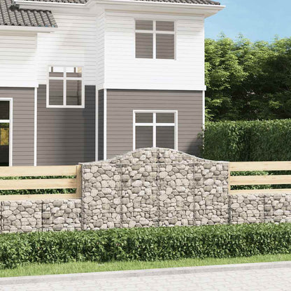 Cesti Gabbioni ad Arco 3 pz 200x30x120/140 cm Ferro Zincato | homemem39