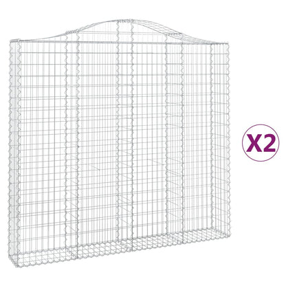 Cesti Gabbioni ad Arco 2 pz 200x30x180/200 cm Ferro Zincato - homemem39