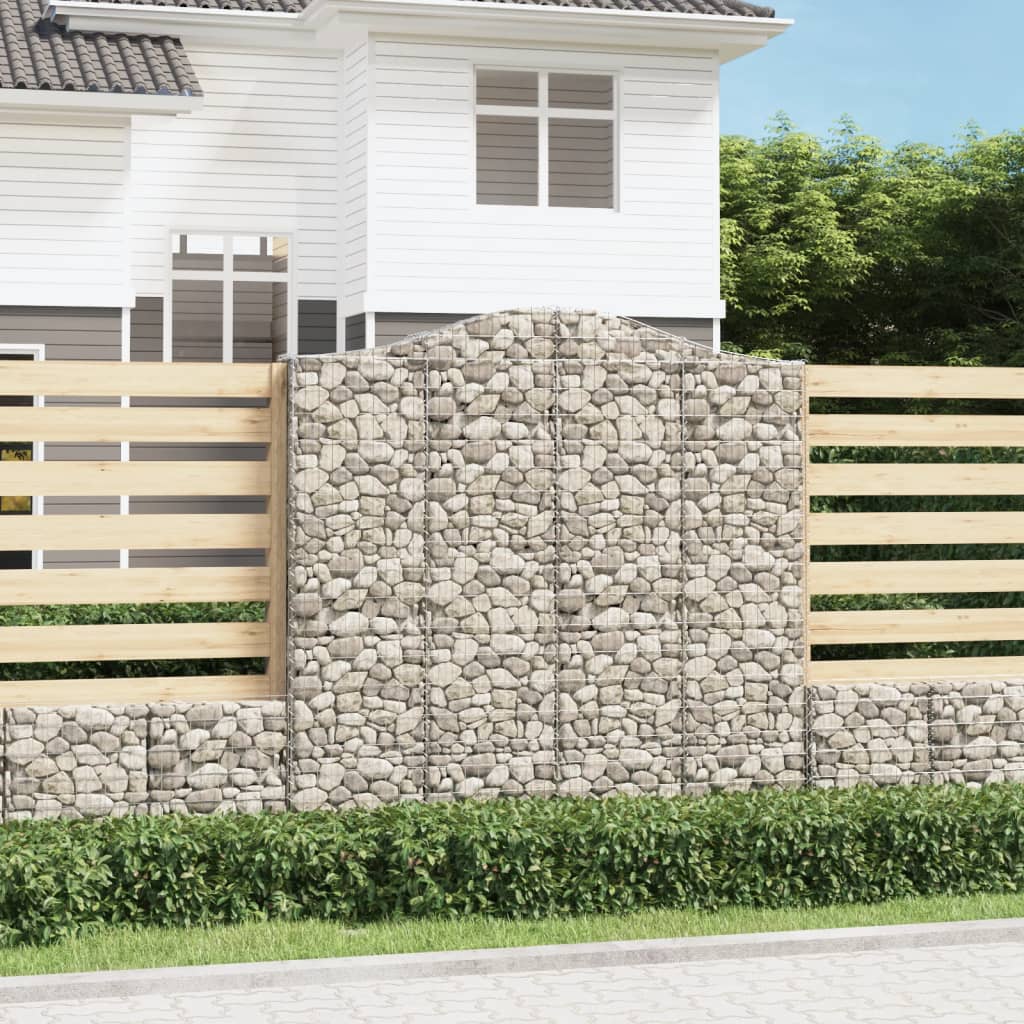 Cesti Gabbioni ad Arco 2 pz 200x30x200/220 cm Ferro Zincato | homemem39