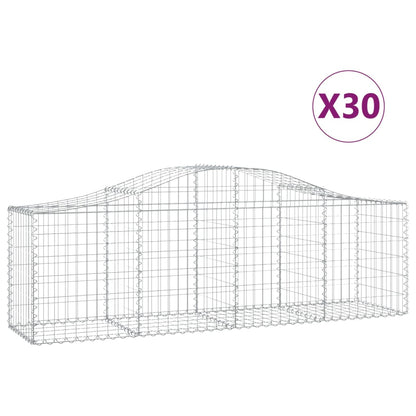 Cesti Gabbioni ad Arco 30 pz 200x50x60/80 cm Ferro Zincato - homemem39