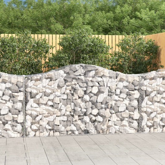 Cesti Gabbioni ad Arco 5 pz 200x50x100/120 cm Ferro Zincato - homemem39