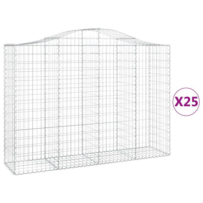 Cesti Gabbioni ad Arco 25 pz 200x50x140/160 cm Ferro Zincato - homemem39