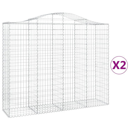 Cesti Gabbioni ad Arco 2 pz 200x50x160/180 cm Ferro Zincato - homemem39