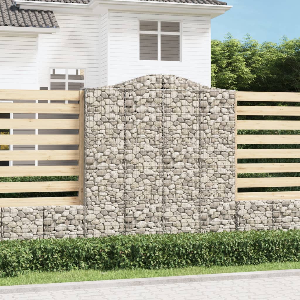 Cesti Gabbioni ad Arco 9 pz 200x50x220/240 cm Ferro Zincato | homemem39