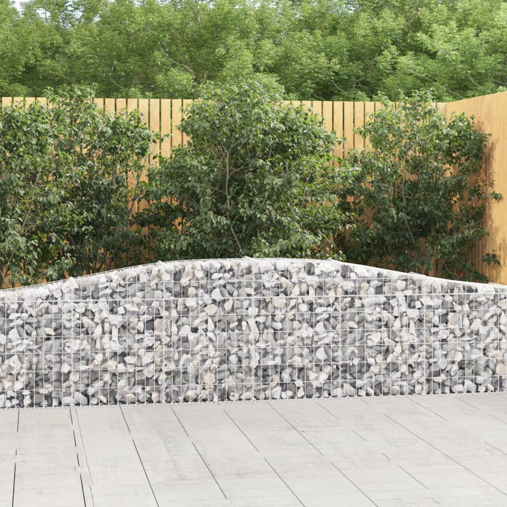 Cesti Gabbioni ad Arco 4 pz 400x30x60/80 cm Ferro Zincato - homemem39