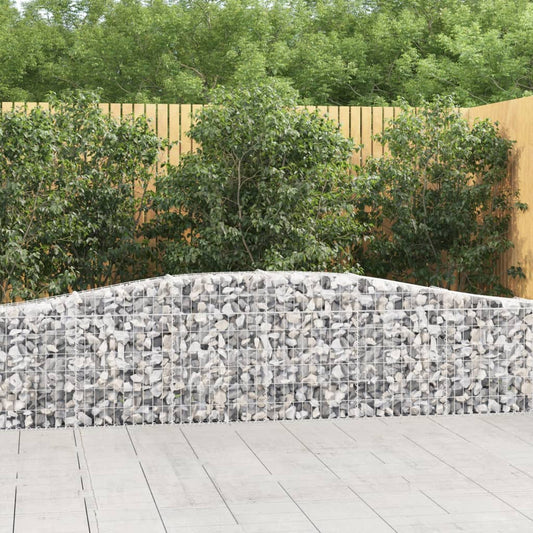 Cesti Gabbioni ad Arco 4 pz 400x30x60/80 cm Ferro Zincato - homemem39