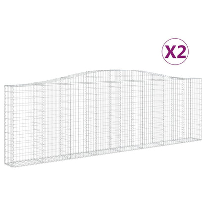 Cesti Gabbioni ad Arco 2 pz 400x30x120/140 cm Ferro Zincato - homemem39